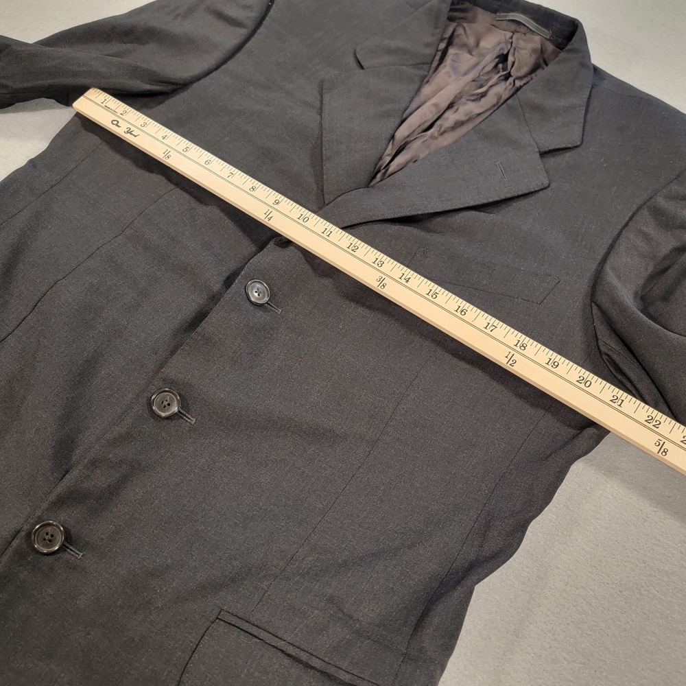 Ermenegildo Zegna Wool Blazer Charcoal Gray 3 Button Sport Coat Jacket Men's 42R - Picture 6 of 16